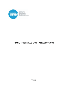 piano triennale d`attività 2007-2009