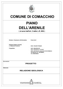 Relazione geologica - Comune di Comacchio