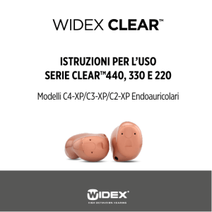 ISTRUZIONI PER L`USO SERIE CLEAR™440, 330 E 220