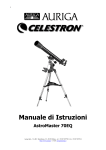 Manuale Celestron Telescopio AstroMaster 70EQ