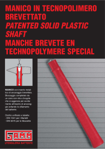 manico in tecnopolimero brevettato patented solid plastic shaft