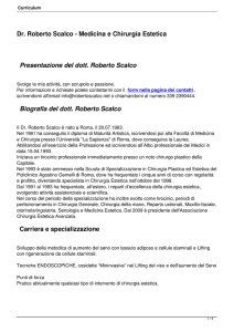 Dr. Roberto Scalco - Medicina e Chirurgia Estetica Presentazione