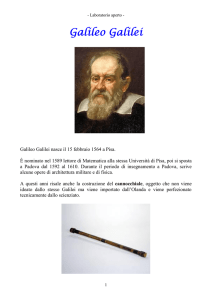 Attività del laboratorio su Galileo documento PDF