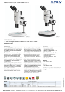 Stereomicroscopio zoom KERN OZR-5 La soluzione parallela ad
