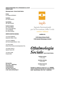 Oftalmologia - IAPB Italia Onlus