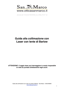 collimatore laser barlow