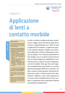 applicazione di lenti a contatto morbide