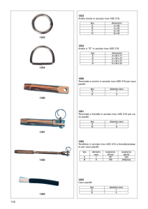 1253 Anello tondo in acciaio inox AISI 316. 1254