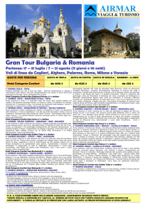ROMANIA - Gran Tour Bulgaria e Romania offerta