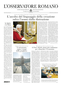 L`OSSERVATORE ROMANO