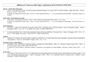 Nuove acquisizioni dal 01/04/2016 al 30/04/2016