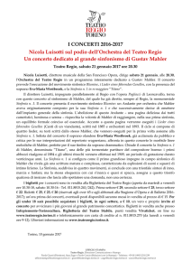 I CONCERTI 2016-2017 Nicola Luisotti sul podio dell