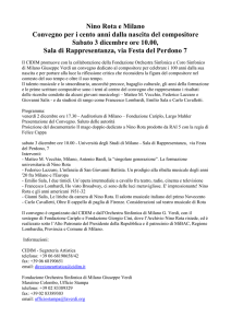 Nino Rota e Milano - Studi umanistici Unimi