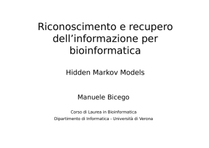 12 - Hidden Markov Models - Dipartimento di Informatica