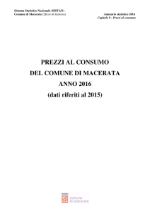 prezzi al consumo - Comune di Macerata