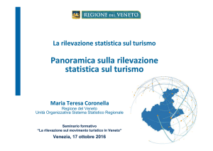 P i ll il i P i ll il i Panoramica sulla rilevazione statistica sul turismo