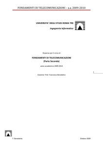 Corso di Fondamenti di Telecomunicazioni – aa 2009-2010