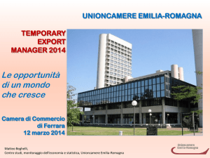 Diapositiva 1 - Unioncamere Emilia