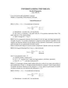 Lista n.3 - Dipartimento di Matematica, Tor Vergata