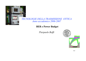 TECNOLOGIE DELLA TRASMISSIONE OTTICA Anno accademico