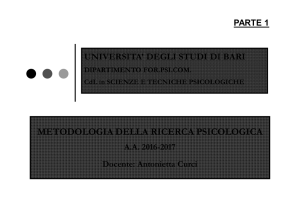 Slides Metodologia della Ricerca Psicologica parte 1