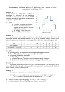 Matematica e Statistica: Modulo di Statistica