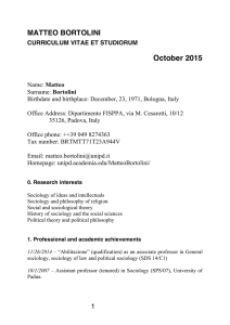 October 2015 - Università degli Studi di Padova