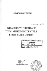 Emanuela Ferreri Lllndia e Louis Dumont