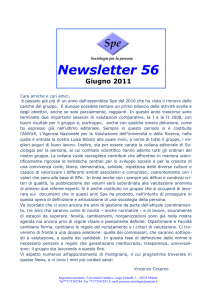 N. 56 (giugno 2011) - Sociologia per la persona