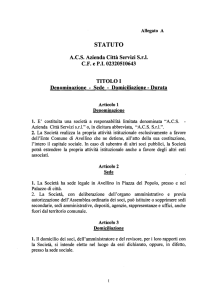 Statuto ACS - Azienda città servizi srl