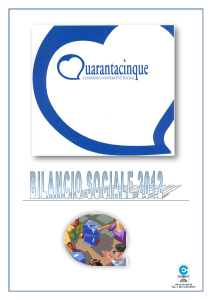 Bilancio Sociale 2012 - Consorzio Quarantacinque