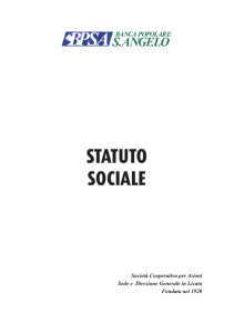 STATUTO SOCIALE - Banca Popolare S. Angelo