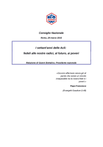 Relazione Gianni Bottalico Consiglio Nazionale Acli 28 marzo 2015