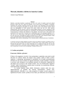 Mercati, identità e diritto in America Latina