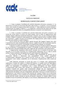 16.4.2004 GUSTAVO VISENTINI DEMOCRAZIA E SOCIETÀ PER