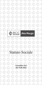 Statuto Sociale - Bcc Alta Murgia