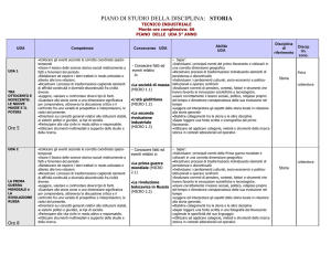 PIANO DI STUDIO DELLA DISCIPLINA: STORIA - "E. Fermi"