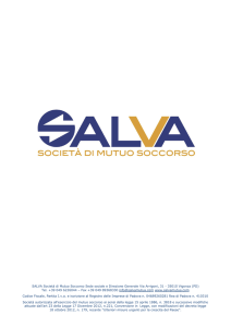 SALVA Società di Mutuo Soccorso Sede sociale e Direzione