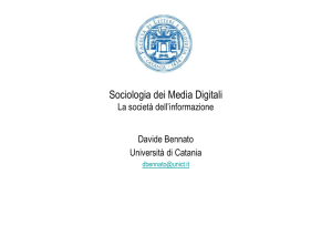 Sociologia dei Media Digitali - Sociologia dei processi culturali