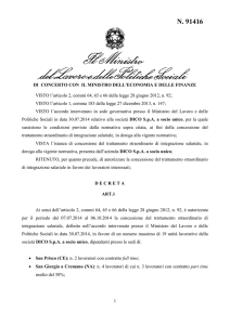 Decreto n. 91416 del 07/08/2015 - vai al sito del Ministero Lavoro e