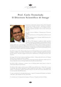 Prof. Carlo Tremolada Il Direttore Scientifico di Image
