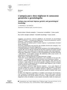Visualizza l`articolo - Societá Italiana di Gerontologia e Geriatria