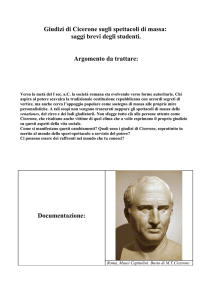 Giudizi di Cicerone sugli spettacoli di massa