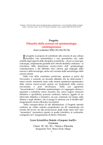 Filosofie della scienza ed epistemologie contemporanee