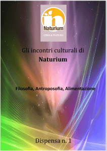 Gli incontri culturali di Naturium Dispensa n. 1