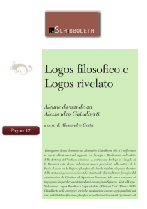 Logos filosofico e Logos rivelato