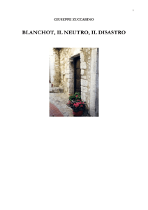 Giuseppe Zuccarino - Blanchot, il neutro, il disastro