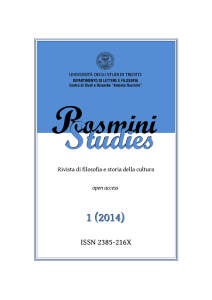 Why Rosmini Studies?