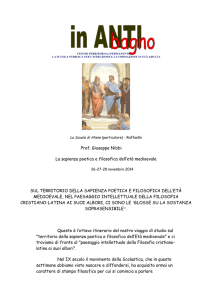 Prof. Giuseppe Nibbi La sapienza poetica e filosofica dell`età