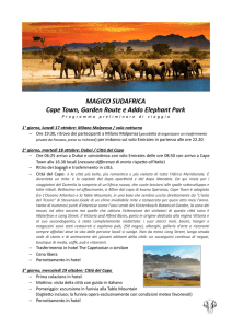 MAGICO SUDAFRICA Cape Town, Garden Route e Addo Elephant